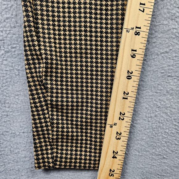 Old Navy Stevie Mid Rise Leggings Size M Black Gold Retro Houndstooth 90s - Picture 5 of 7